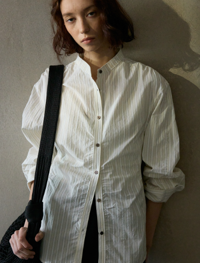 Summer Casual Commuting Fashion Striped Design Women Blouse