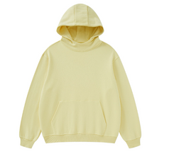 Fashion Fleece Technology Solid-color High-neck Hooded Men's Sweatshirt