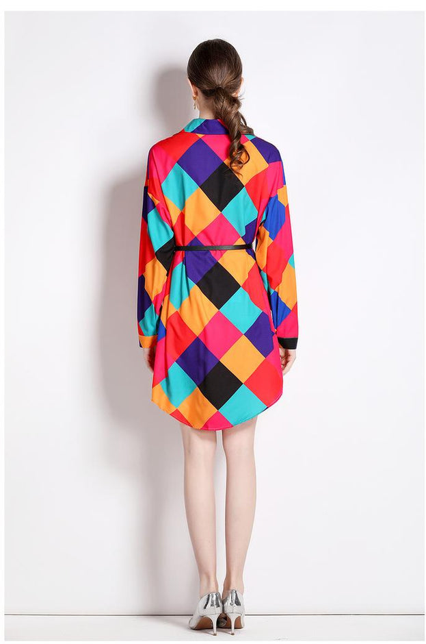 Vintage Top Lapel Long Sleeve Shirt New Printed Long Shirt