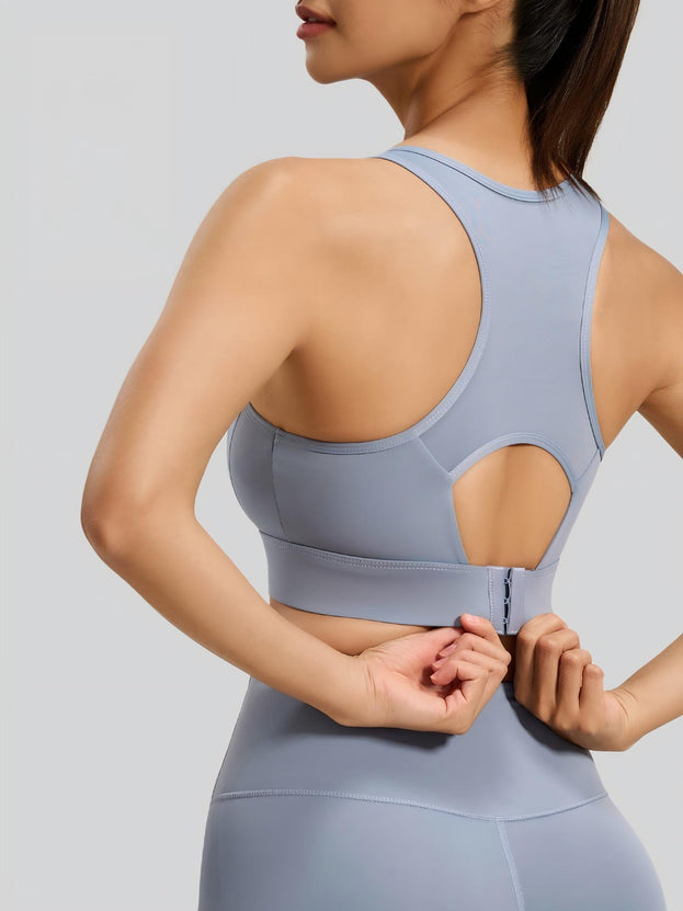 Fitness Yoga Sports Vest with V-Shaped Fastening Buttons