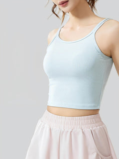 U-Shaped Yoga Striped Underwear with Built-in Padding