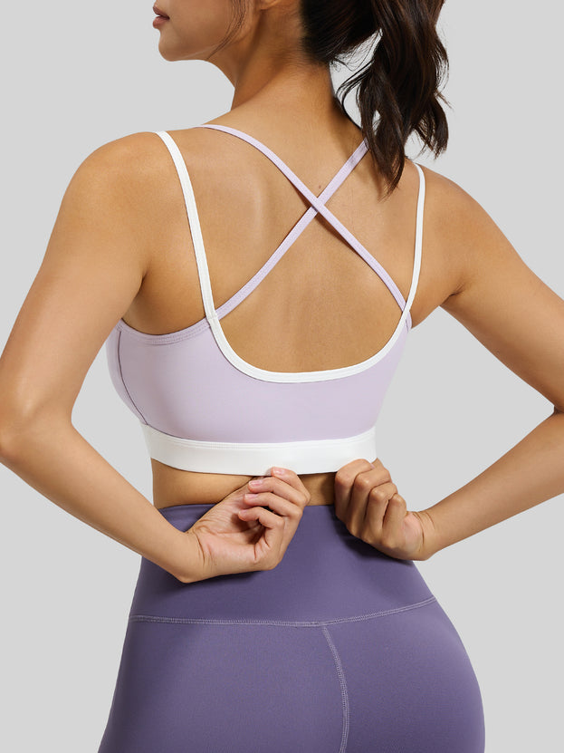 Women's Contrast Cross-Back Sports Underwear