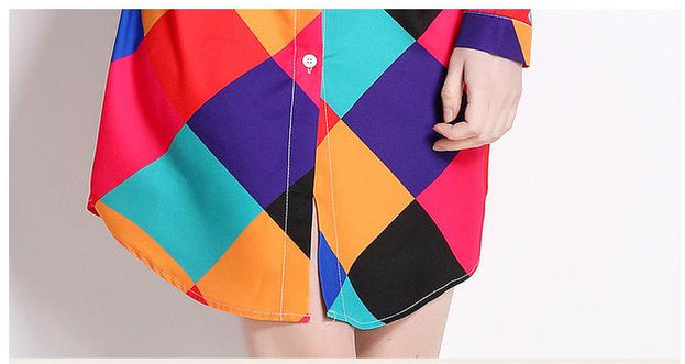 Vintage Top Lapel Long Sleeve Shirt New Printed Long Shirt