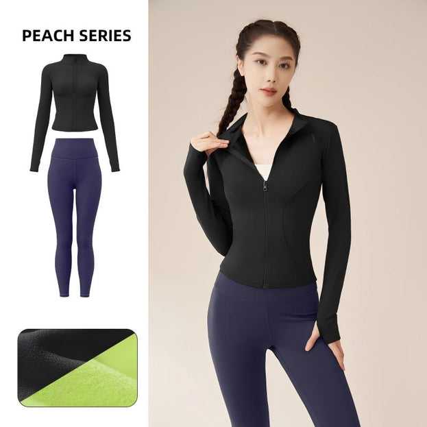 Women's Naked Slim-Fit High Bullet Windproof Fitness Suit