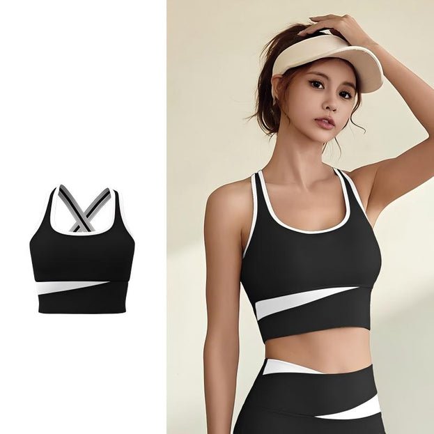 Women's Short Color Contrast Fashion Sports Top