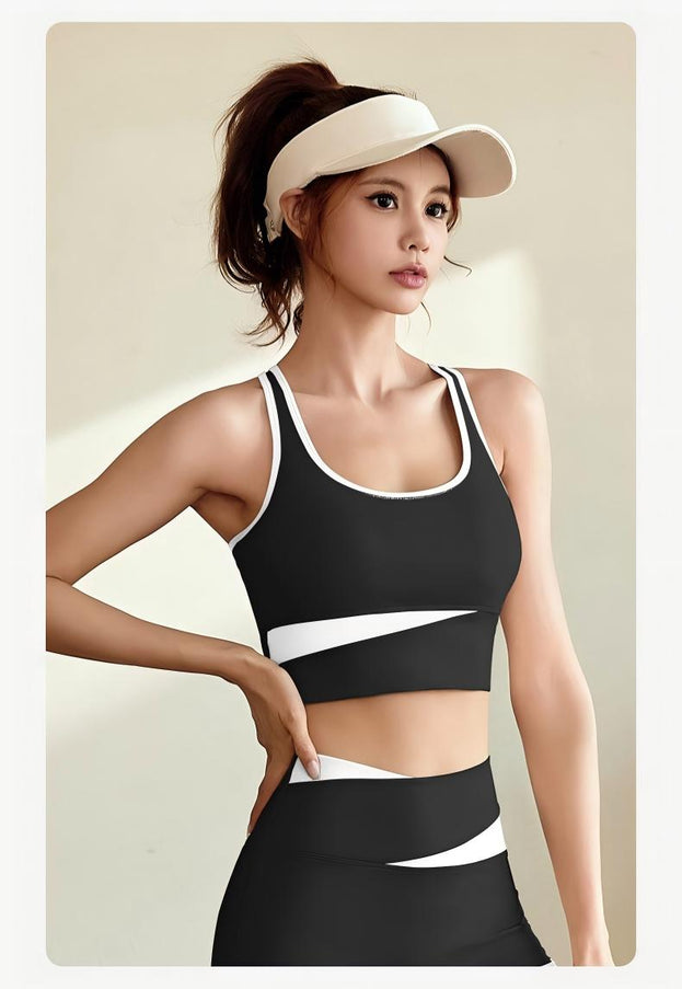 Women's Short Color Contrast Fashion Sports Top