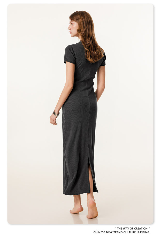 Women's Heavy Washed Short Sleeve Dress
