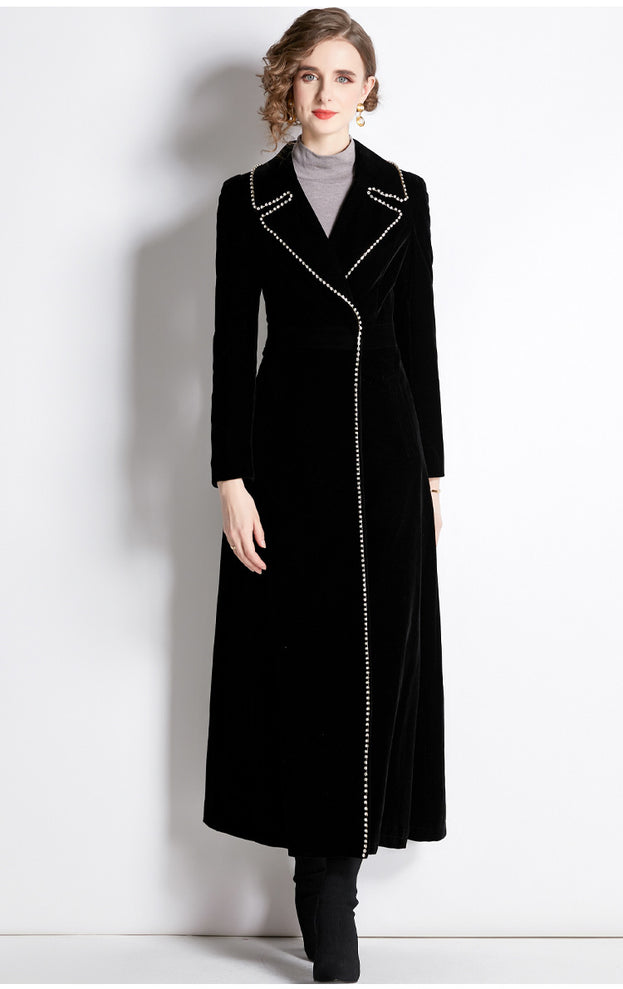 Autumn and Winter High-End Temperament Windbreaker Coat