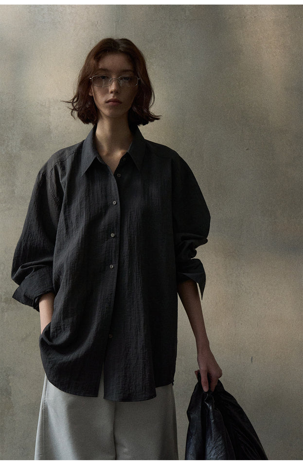 Loose And Fashionable Soild Colour Suitable Women Top