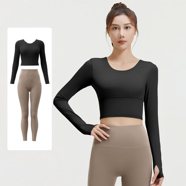 Fall Slimming Nude-Fitting Athletic Yoga Set