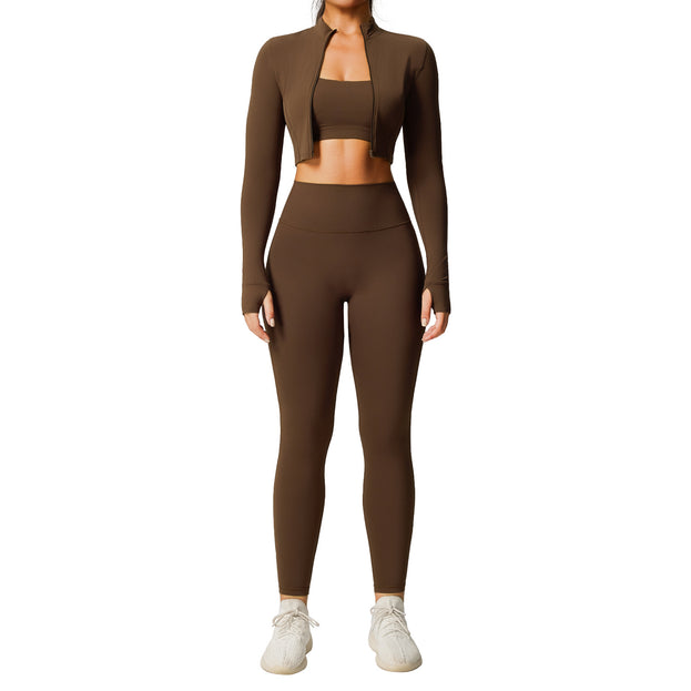 Breathable Tight Elastic Fitness Yoga Set for Women