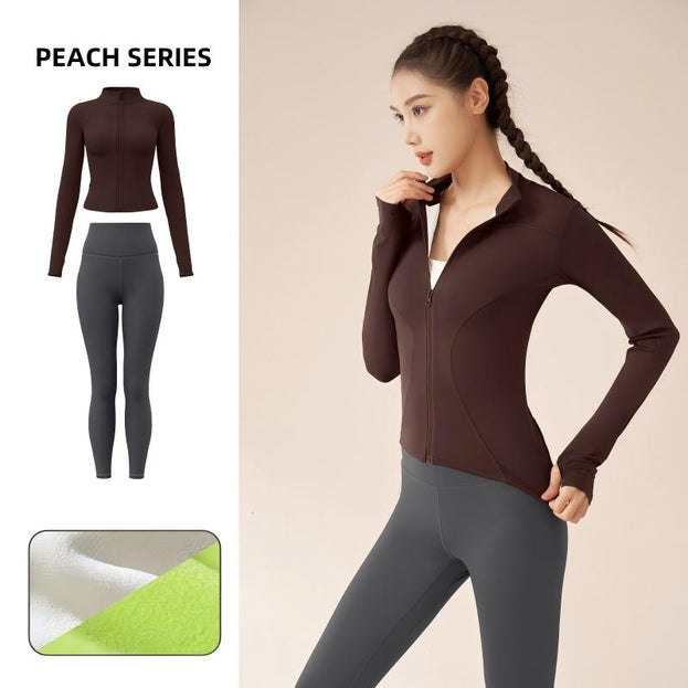 Women's Naked Slim-Fit High Bullet Windproof Fitness Suit