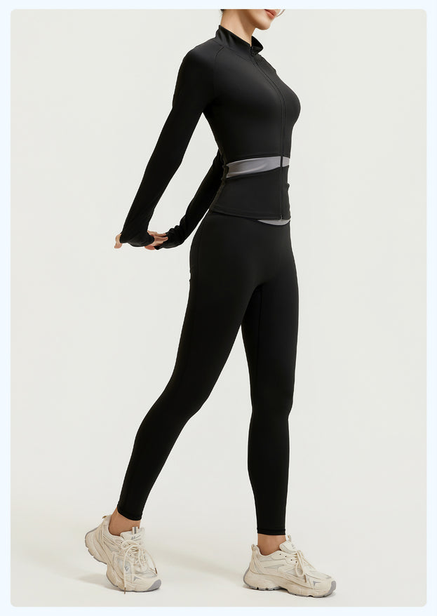 Women's Slim-fit Naked Yoga Color-matching Two-piece Suit