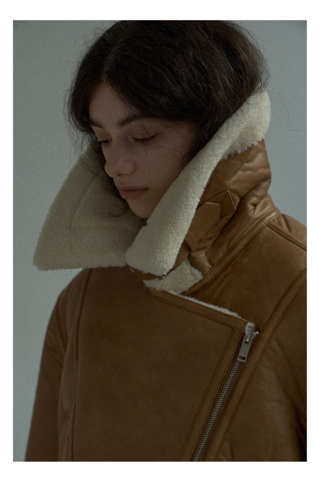 Winter's Heavyweight Fashion PU Fur Granular Warm Plush Women Jacket