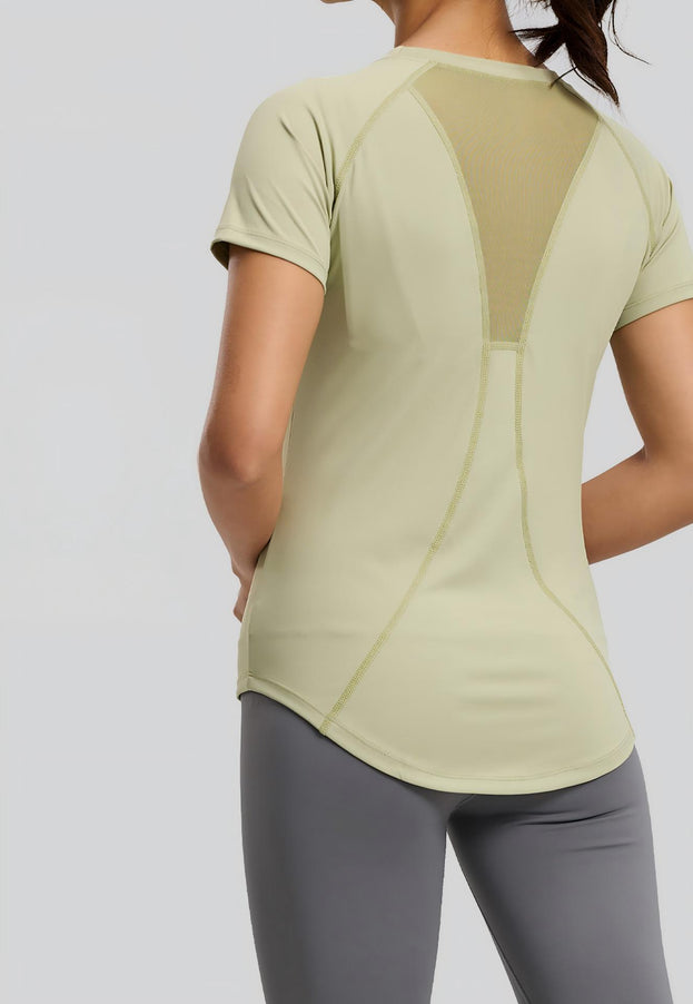 Women's Back Gauze Yoga Shaping Quick-Dry Fitness Top
