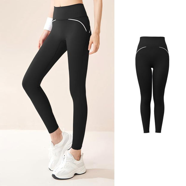 High-Waist Fitness Pants with High Elasticity and Naked Feeling