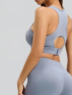 Fitness Yoga Sports Vest with V-Shaped Fastening Buttons