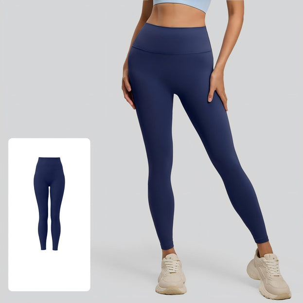 Unembroidered Shaping Fitness Pants with A Rear Pocket