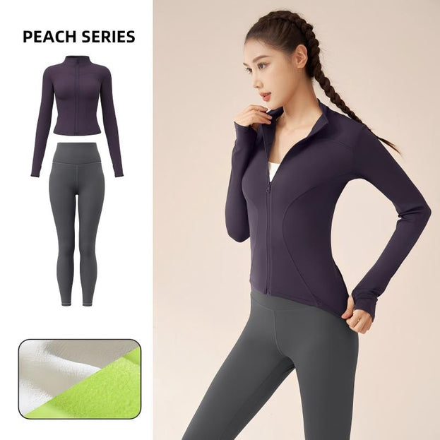 Women's Naked Slim-Fit High Bullet Windproof Fitness Suit