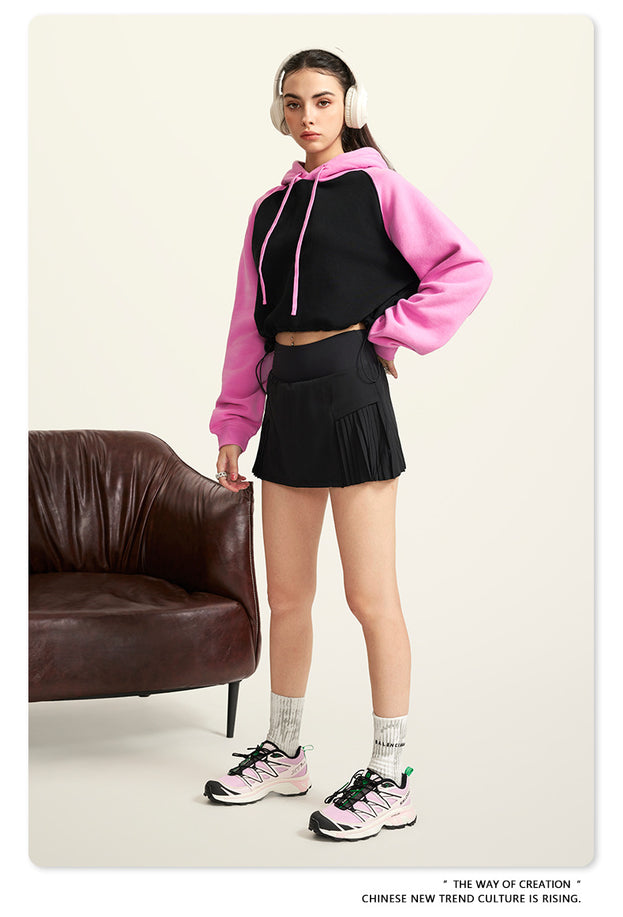 Summer Short-sleeved, Shoulder-length Hooded, Fashionable and Casual Commuting Sweatershirt
