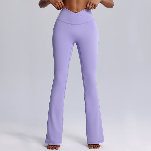 Women's High-Waisted Sporty Tight Wide-Leg Pants