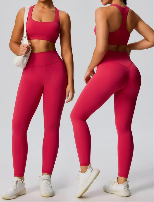 High-Waisted Tight Quick-Drying Sports Yoga Set For Women