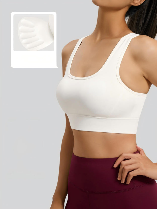 Fitness Yoga Sports Vest with V-Shaped Fastening Buttons