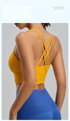 Striped Shock-Absorbing Fitness Yoga Underwear for Women