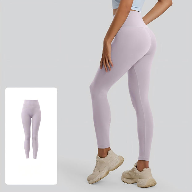 Unembroidered Shaping Fitness Pants with A Rear Pocket