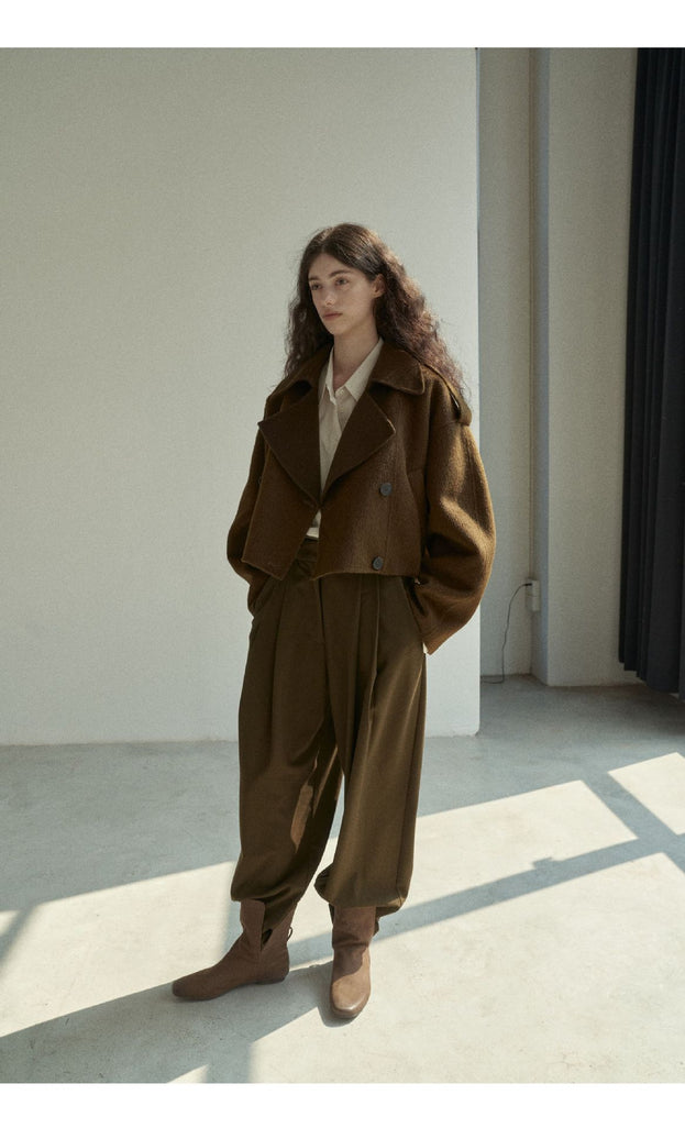 Winter Cashmere Double-sided Tweed British Casual Women's Jacket