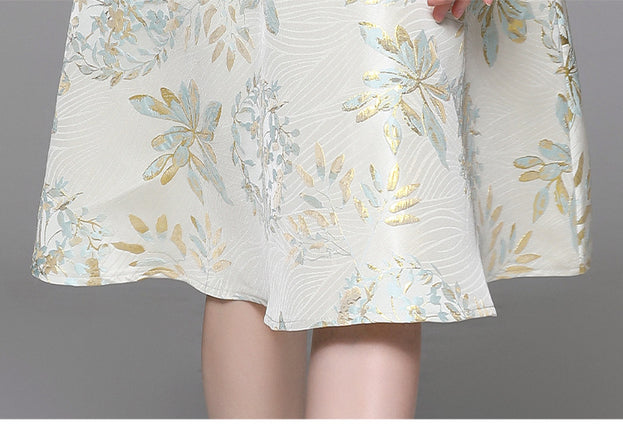 Fashion Vintage Sleeveless Suspender Dress Large Swing MIDI Dress