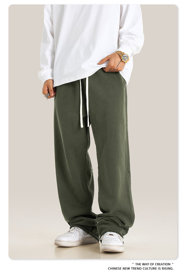 Washed And Aged Trendy Loose Casual Pants