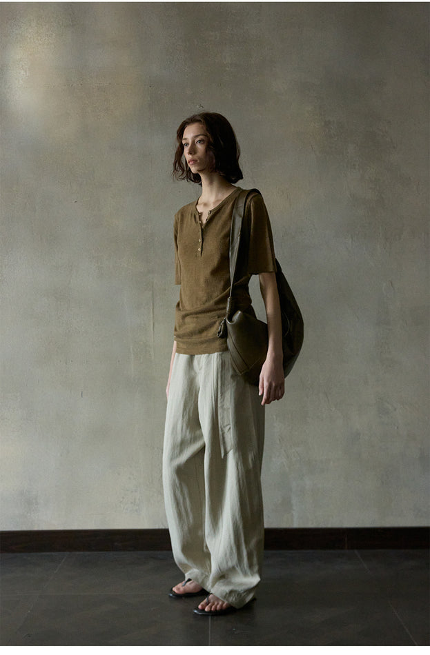 Summer Tencel Comfortable And Close-fitting Mid-waist Women's Commuting Pants