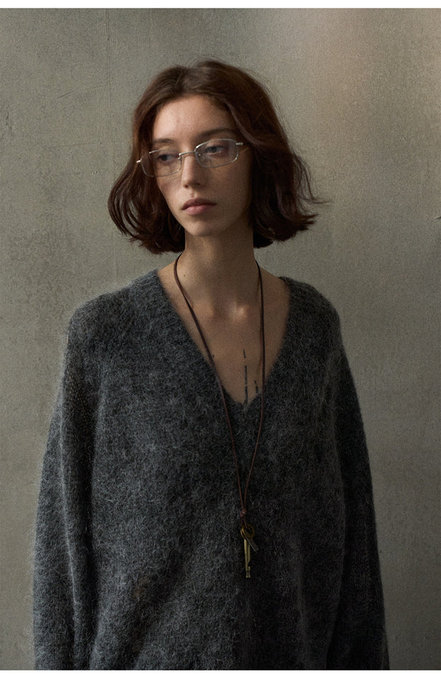 Mohafur Spring Fashion Openwork Fringed Laid-back Knit Wear