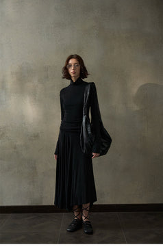 Fashionable And Elegant, Commuting And Casual Feel, Semi-high Collar For Slimming Women Dress