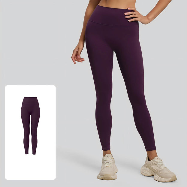 Unembroidered Shaping Fitness Pants with A Rear Pocket