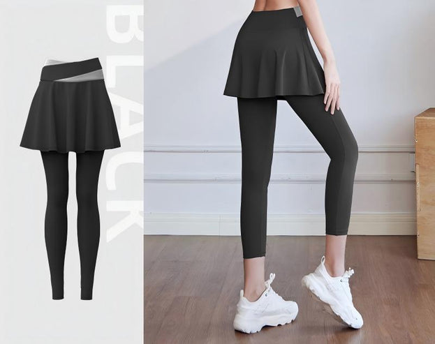 Color-Matched Yoga Fitness High-Waisted Skirt For Women