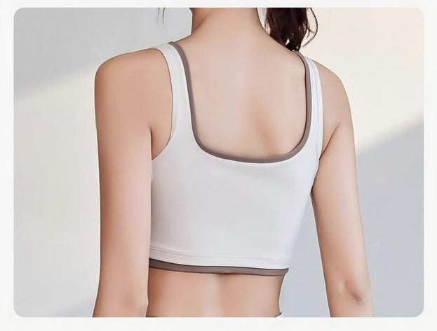 Color-Matched Gathering Motion Yoga Bra