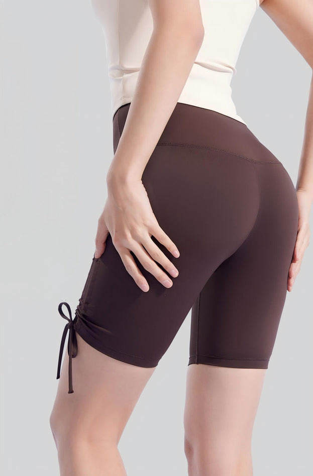 High-Waist Butt-Lifting Ruching 5-Inch Yoga Shorts
