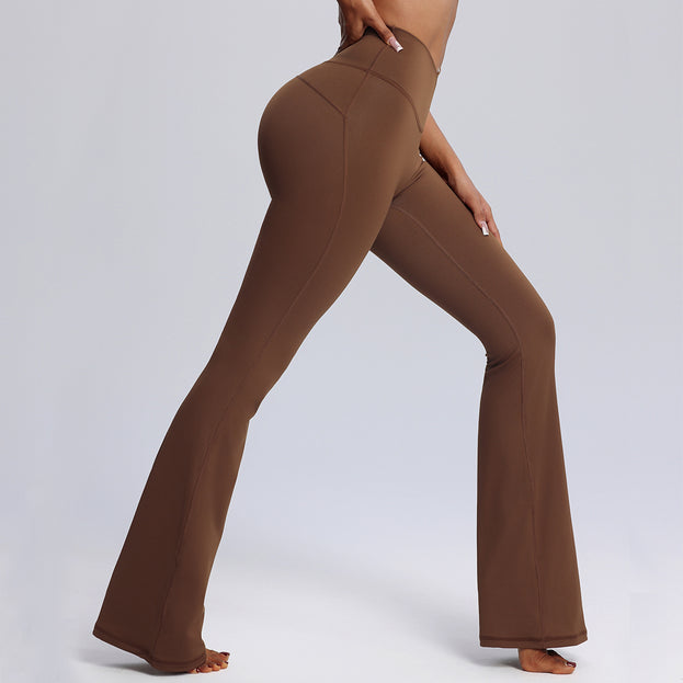 Women's High-Waisted Sporty Tight Wide-Leg Pants