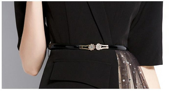 Suit Mesh Stitching Long Skirt