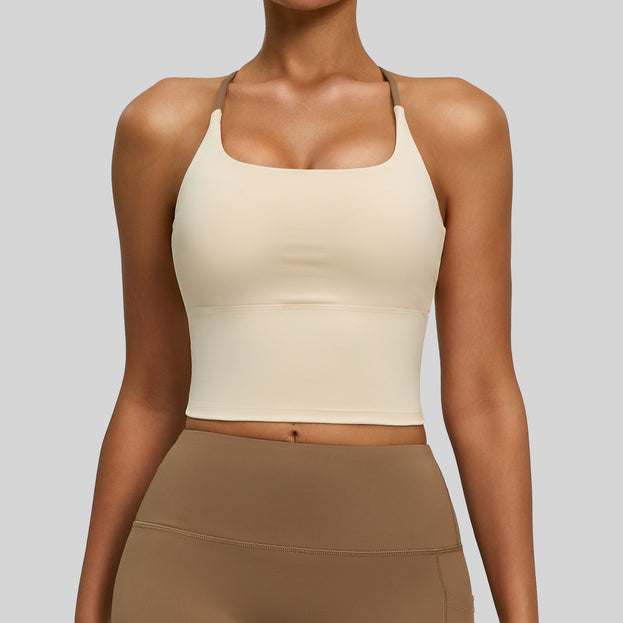 Beautiful Back Cross Strap Naked Sports Vest