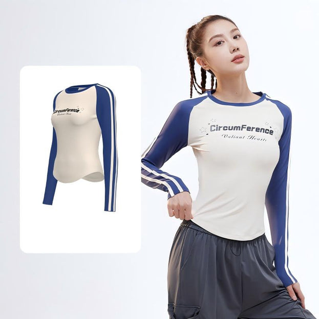Vintage Crewneck Letter Print Sport T-Shirt