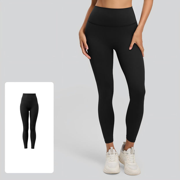 Unembroidered Shaping Fitness Pants with A Rear Pocket