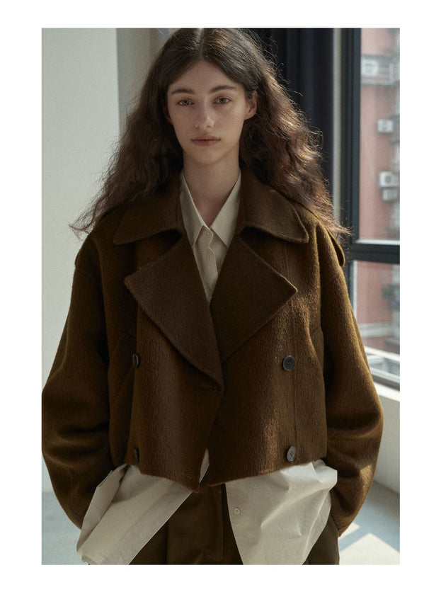 Winter Cashmere Double-sided Tweed British Casual Women's Jacket