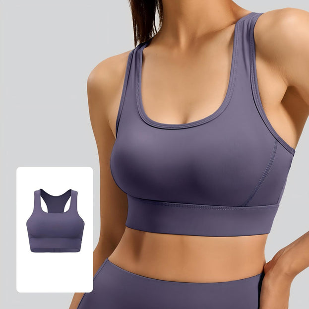 Fitness Yoga Sports Vest with V-Shaped Fastening Buttons