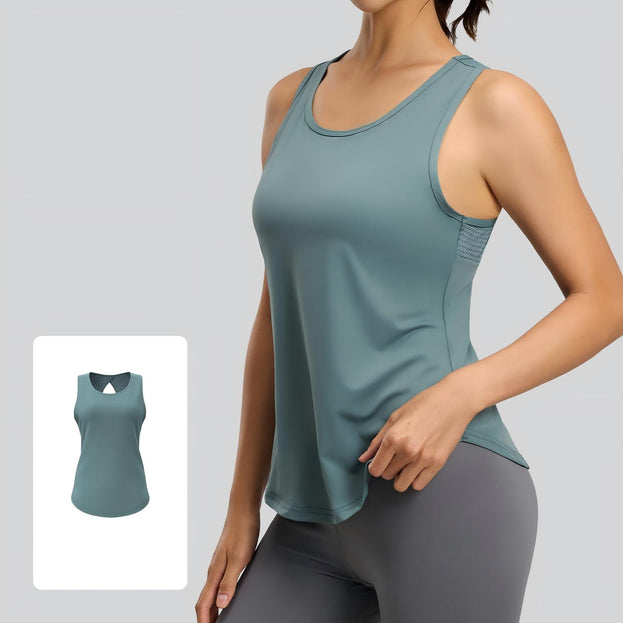 Breathable Sports Vest Mesh Hollow Yoga Clothing for Women