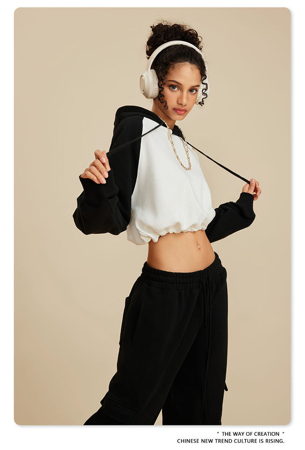 Summer Short-sleeved, Shoulder-length Hooded, Fashionable and Casual Commuting Sweatershirt