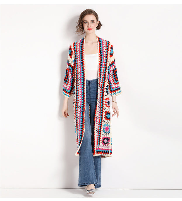 Travel Holiday Knitted Shawl Cardigan