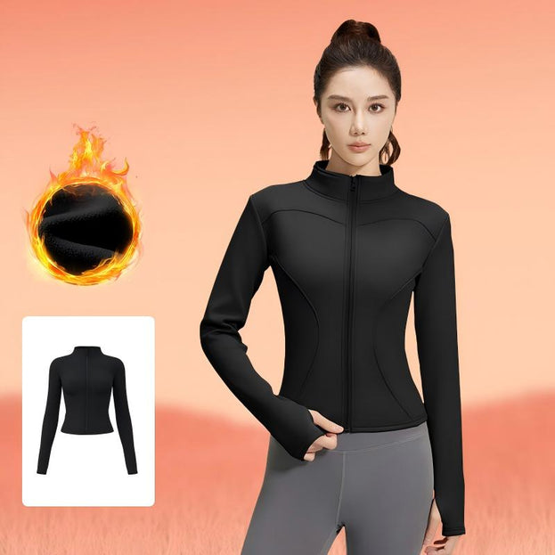 Women's Running and Cycling Sport Yoga Coat with Insulation